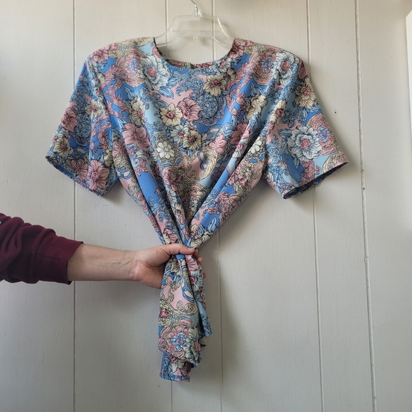 Vintage Floral Blouse by Lantana sz Large - Picture 2 of 11
